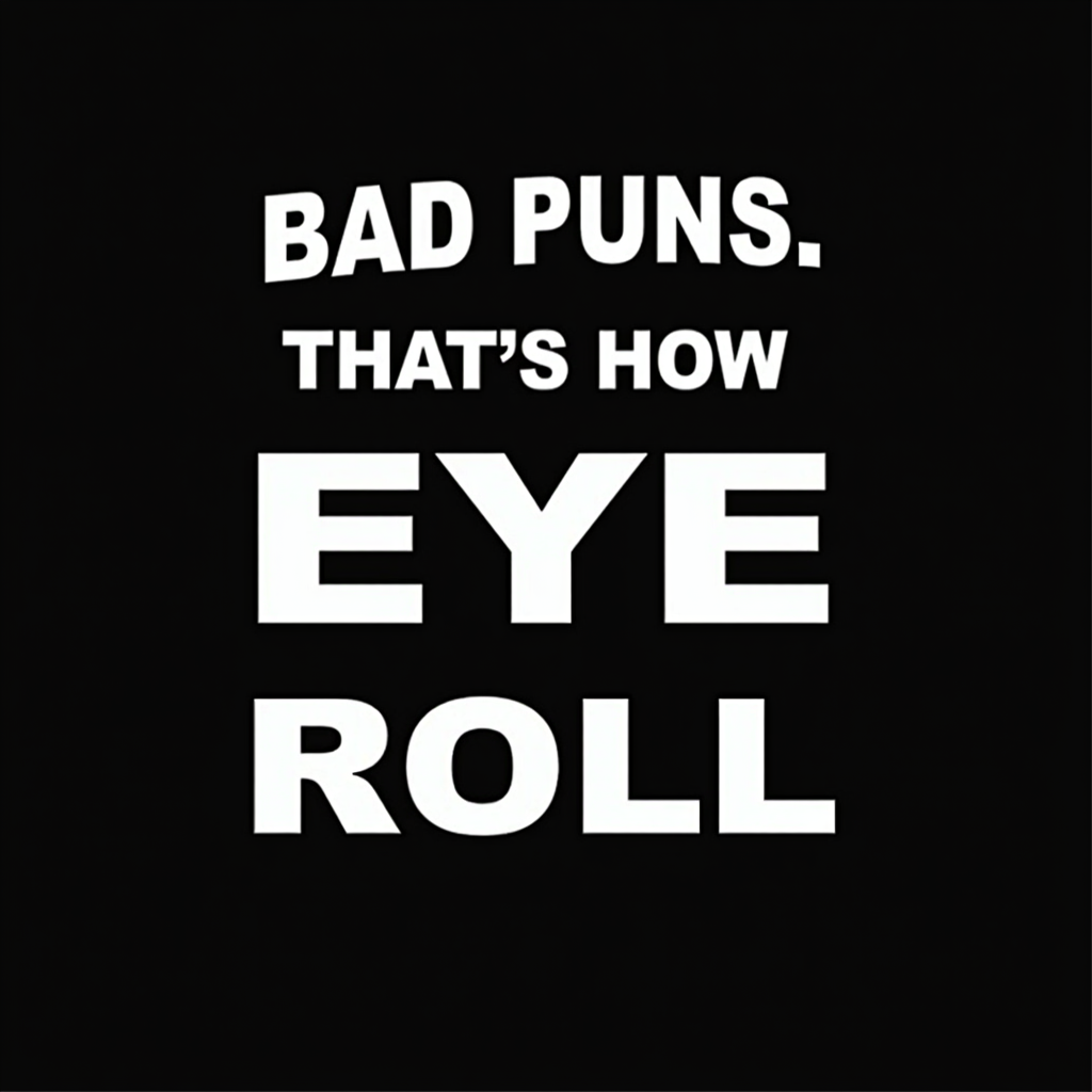 Bad Puns - That's How Eye Roll | Funny Sarcasm Design